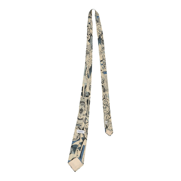 Vintage yellow Byblos Tie - mens no size