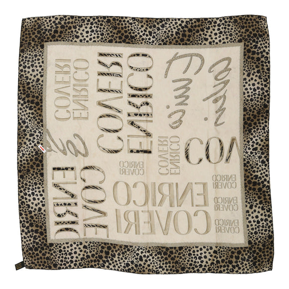 Vintage beige Enrico Coveri Scarf - womens no size