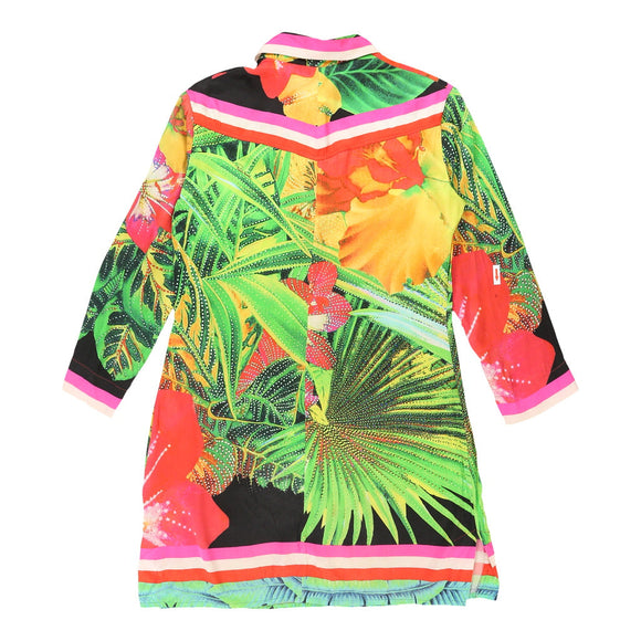Vintage multicoloured Cavalli Midi Dress - womens x-large