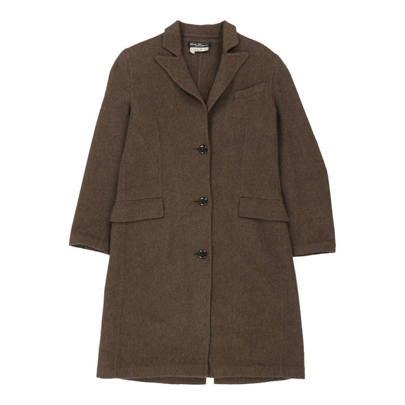 Vintage brown Salvatore Ferragamo Overcoat - womens medium