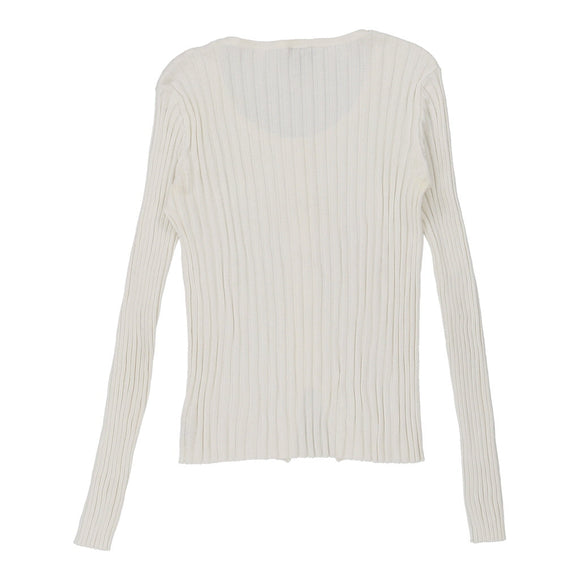 Vintage white Armani Jeans Long Sleeve Top - womens medium
