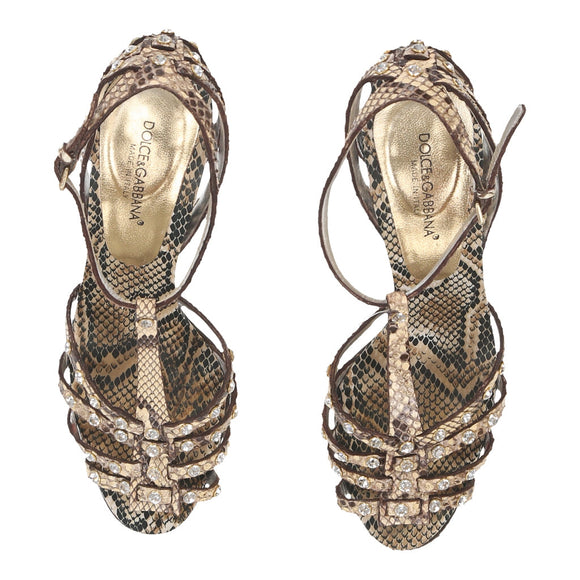 Vintage Dolce & Gabbana Heels - UK 5 Gold Leather heels Dolce & Gabbana   