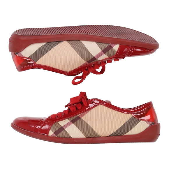 Vintage Burberry Trainers - UK 3 Red Leather trainers Burberry   