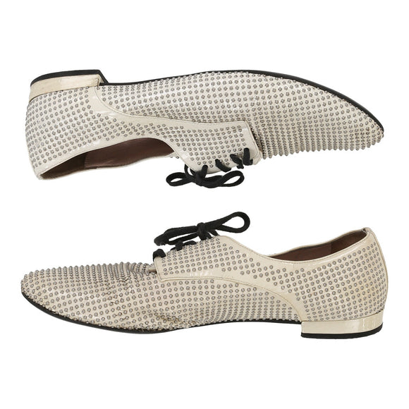 Vintage Miu Miu Shoes - UK 4.5 White Leather shoes Miu Miu   