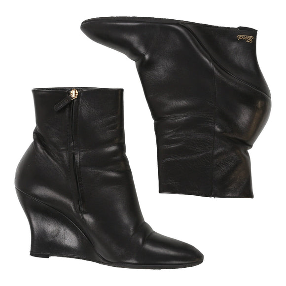 Vintage Gucci Heels - UK 8.5 Black Leather heels Gucci   