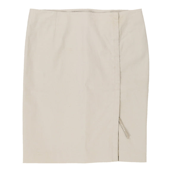 Vintage beige Prada Midi Skirt - womens 33" waist