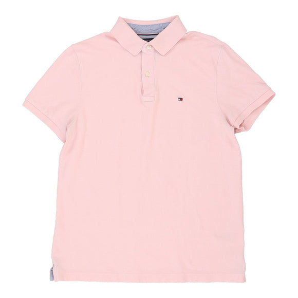 Vintage pink Tommy Hilfiger Polo Shirt - mens medium