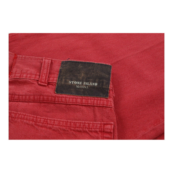 Vintage red Stone Island Marina Jeans - mens 32" waist