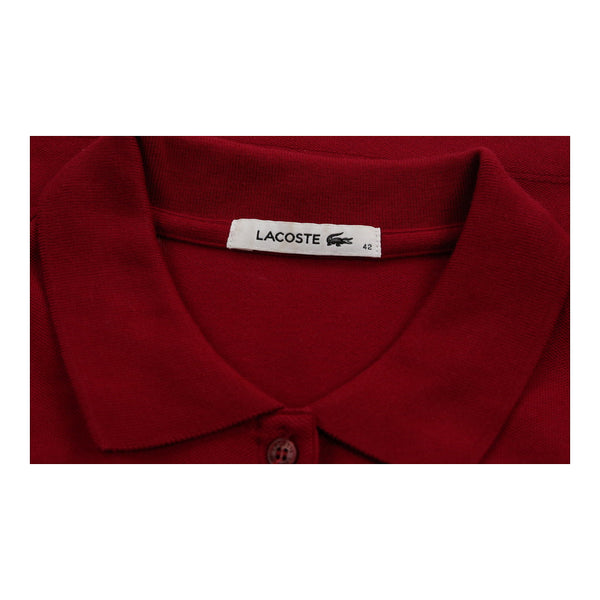 Vintage red Lacoste Long Sleeve Polo Shirt - womens large