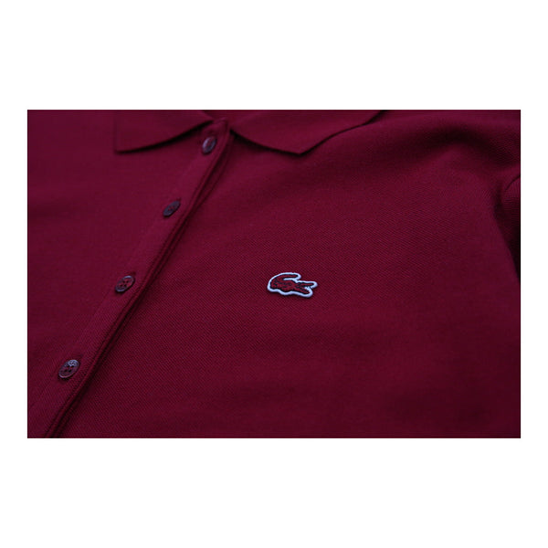 Vintage red Lacoste Long Sleeve Polo Shirt - womens large