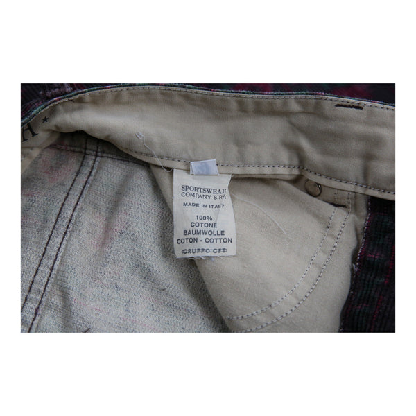 Vintage brown Fendissime Cord Trousers - womens 28" waist