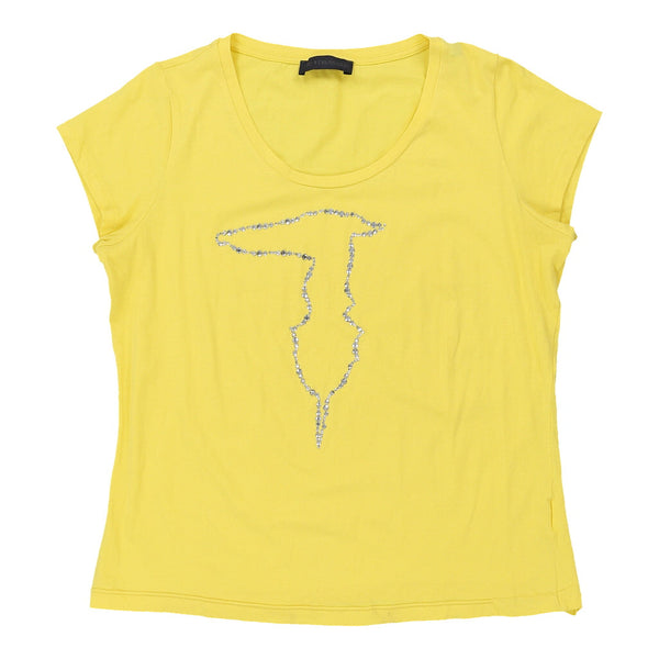 Vintage yellow Trussardi Top - womens medium