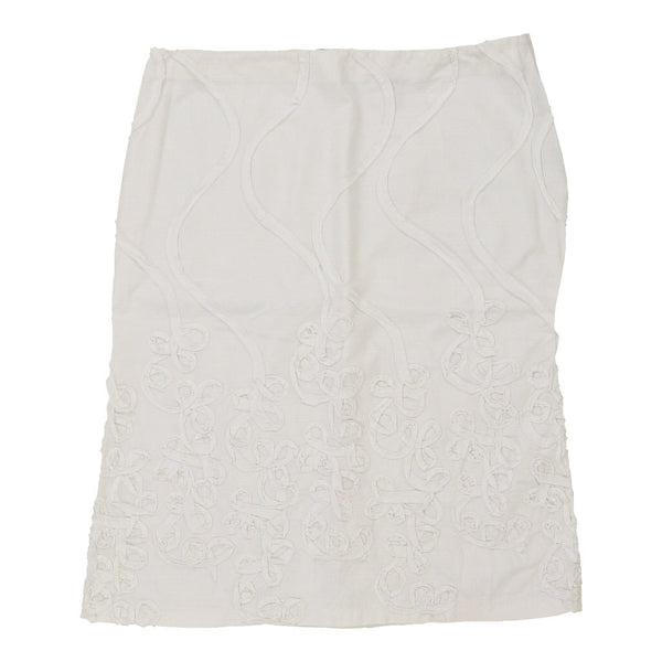 Vintage white Byblos Midi Skirt - womens 32" waist