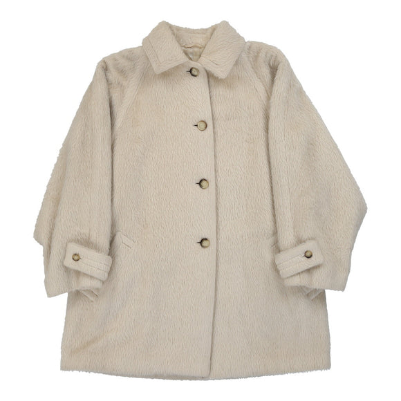 Vintage Les Copains Coat - XL Cream Viscose coat Les Copains   