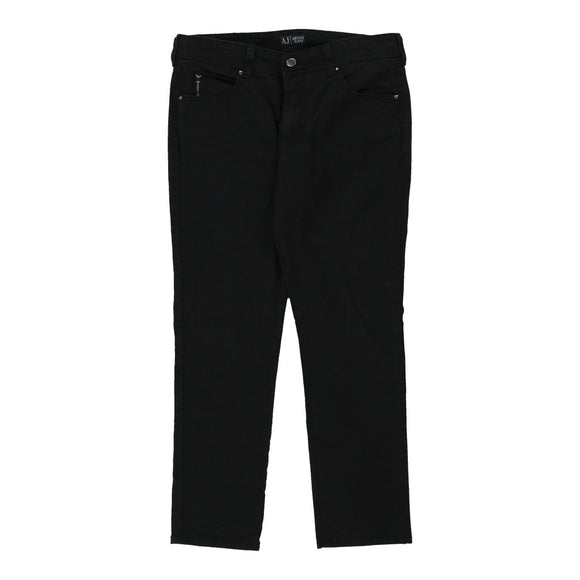 Vintage black Armani Jeans Trousers - mens 33" waist