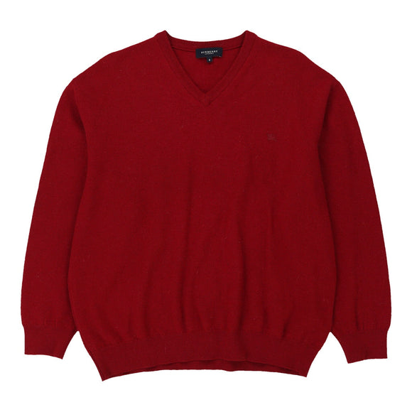 Vintage red Burberry London Jumper - mens small