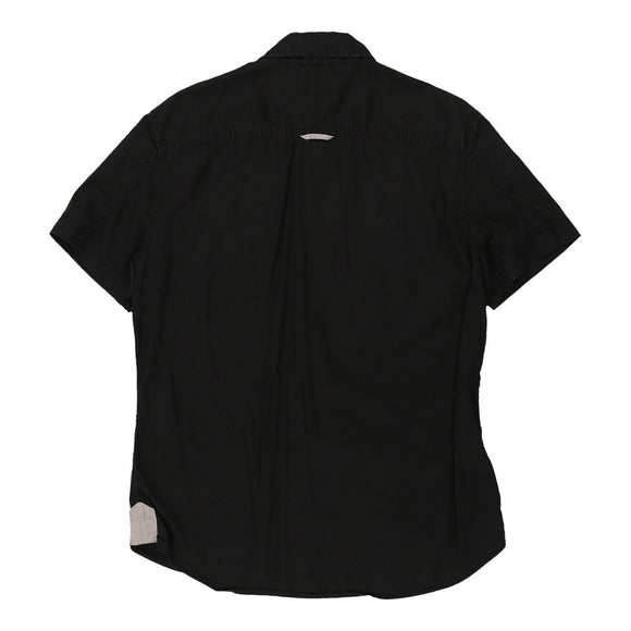 Vintage black Armani Exchange Short Sleeve Shirt - mens medium