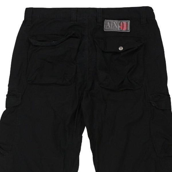 Vintage black Armani Exchange Cargo Trousers - mens 36" waist