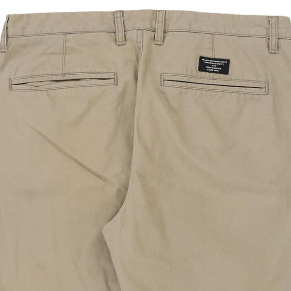 Vintage beige Armani Exchange Shorts - mens 33" waist