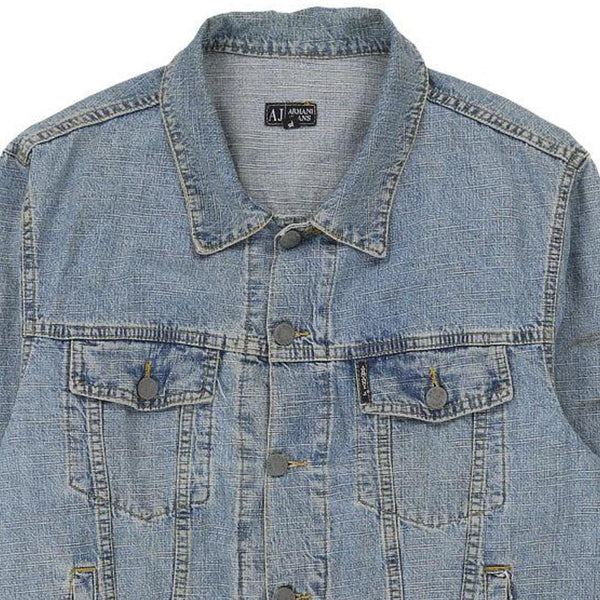 Vintage blue Armani Jeans Denim Jacket - mens x-large