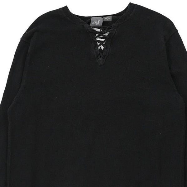 Vintage black Armani Exchange Sweatshirt - womens medium