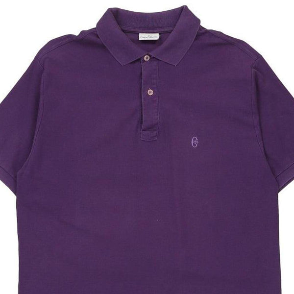 Vintage purple Conte Of Florence Polo Shirt - mens x-large