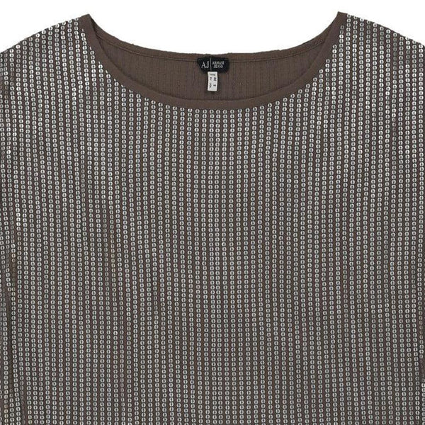 Vintagebrown Armani Jeans Sequin Top - womens small