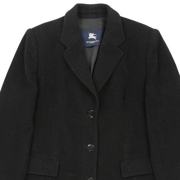 Vintage black Burberry London Overcoat - mens medium