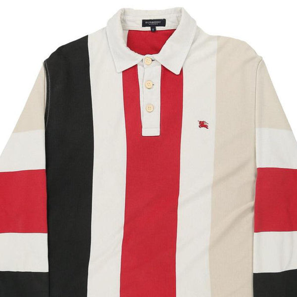 Vintage cream Burberry London Rugby Shirt - mens large