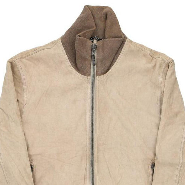 Vintage beige Burberry Brit Suede Jacket - mens small