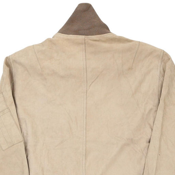 Vintage beige Burberry Brit Suede Jacket - mens small