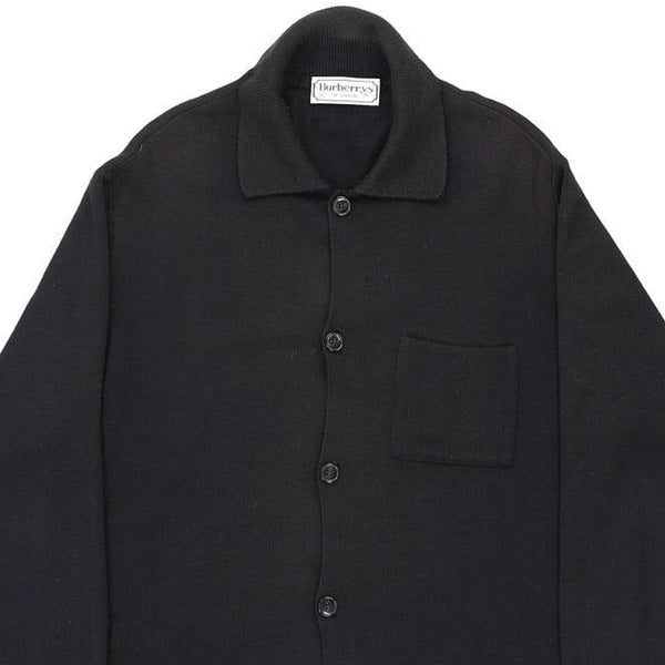 Vintage black Burberry Cardigan - mens x-large