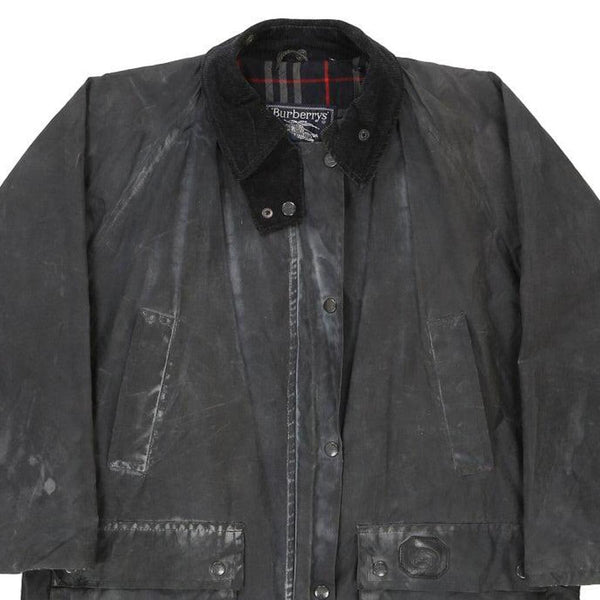 Vintage black Burberry Wax Jacket - womens small