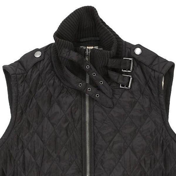 Vintage black Burberry Brit Gilet - womens large