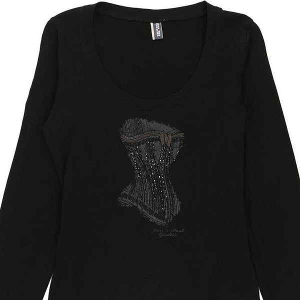 Vintage black Jean Paul Gaultier Long Sleeve T-Shirt - womens small