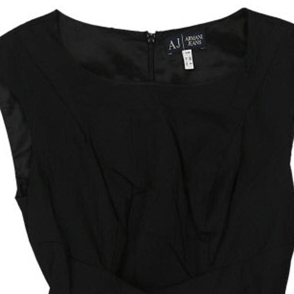Vintage black Armani Jeans Midi Dress - womens x-small