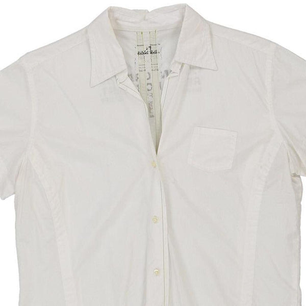 Vintage white Napapijri Short Sleeve Shirt - womens medium