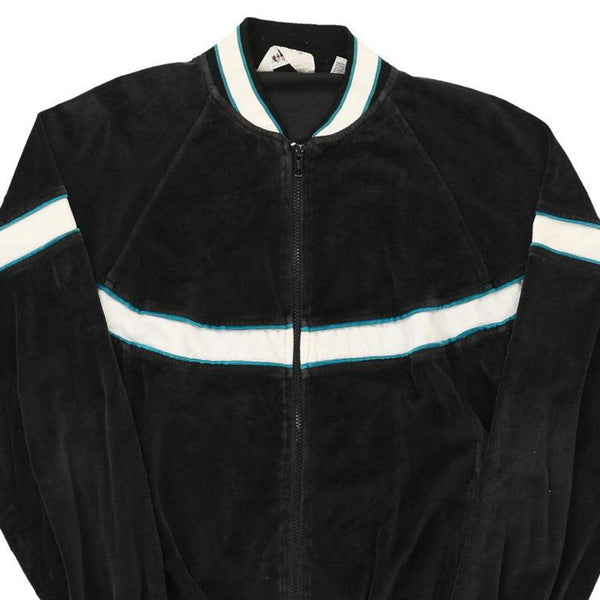 Vintage black Christian Dior Velour Track Jacket - mens large