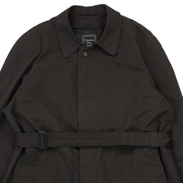 Vintage black Christian Dior Trench Coat - mens xxx-large