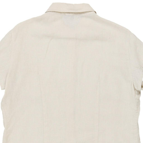 Vintage white Armani Jeans Short Sleeve Shirt - womens large