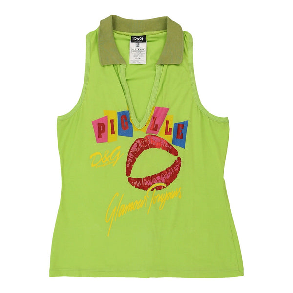 Vintagegreen Dolce & Gabbana Polo Top - womens medium