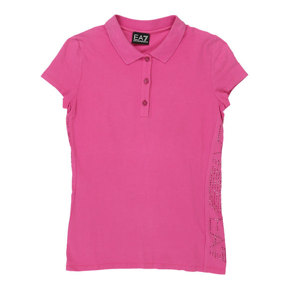 Vintagepink Ea7 Polo Top - womens small