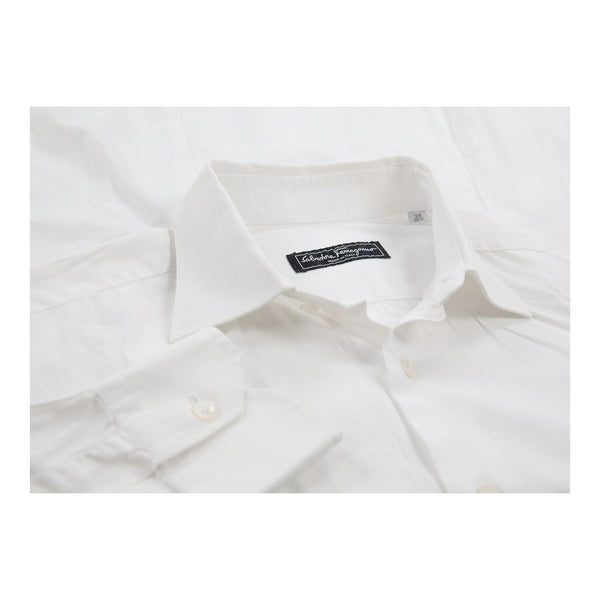 Vintagewhite Salvatore Ferragamo Shirt - mens medium
