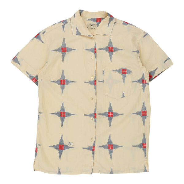 Vintagecream Valentino Jeans Patterned Shirt - mens medium