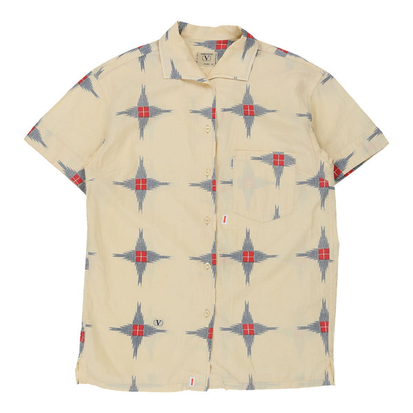 Vintagecream Valentino Jeans Patterned Shirt - mens medium