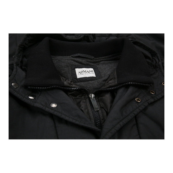 Vintageblack Armani Coat - mens medium