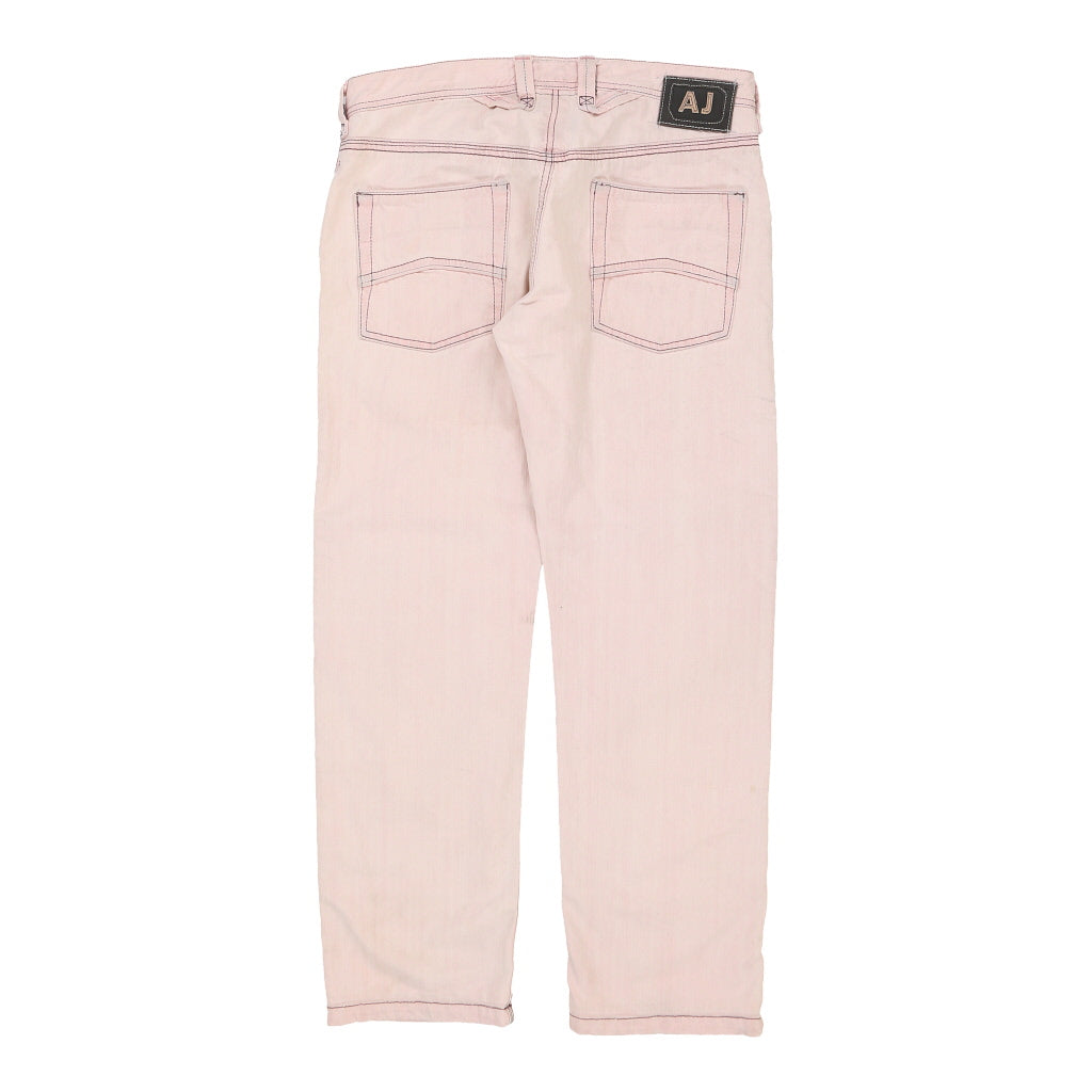 Armani Jeans Jeans - 36W 32L Pink Cotton Preloveddesigner.com