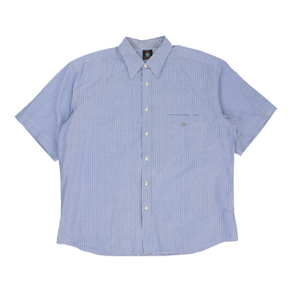 Vintageblue Emporio Armani Short Sleeve Shirt - mens large