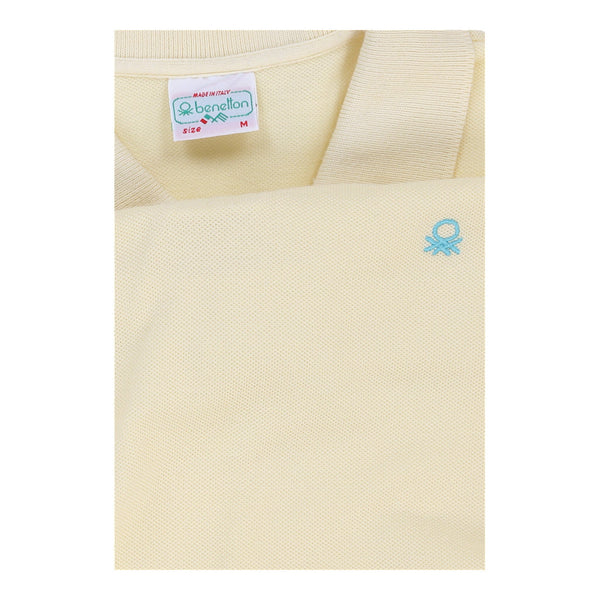 Vintageyellow Benetton Polo Shirt - mens medium