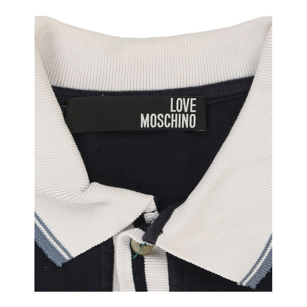 Vintagenavy Love Moschino Polo Shirt - mens large